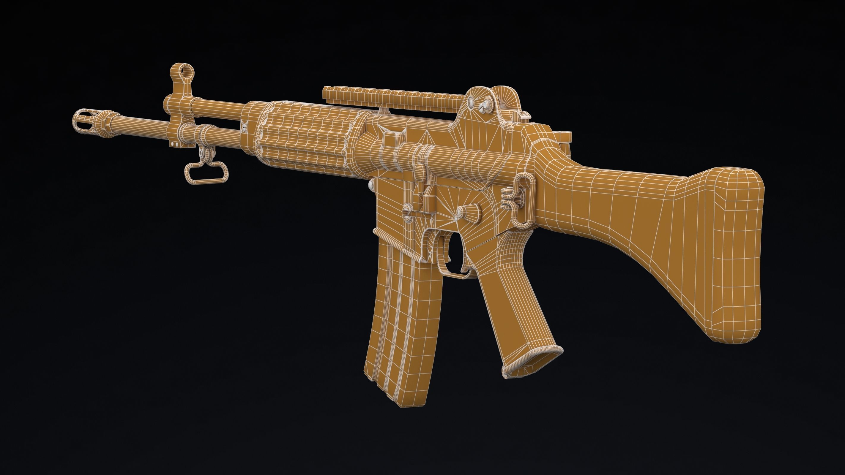 Daewoo Precision Industries K2 Low Poly Low-poly 3D model_16