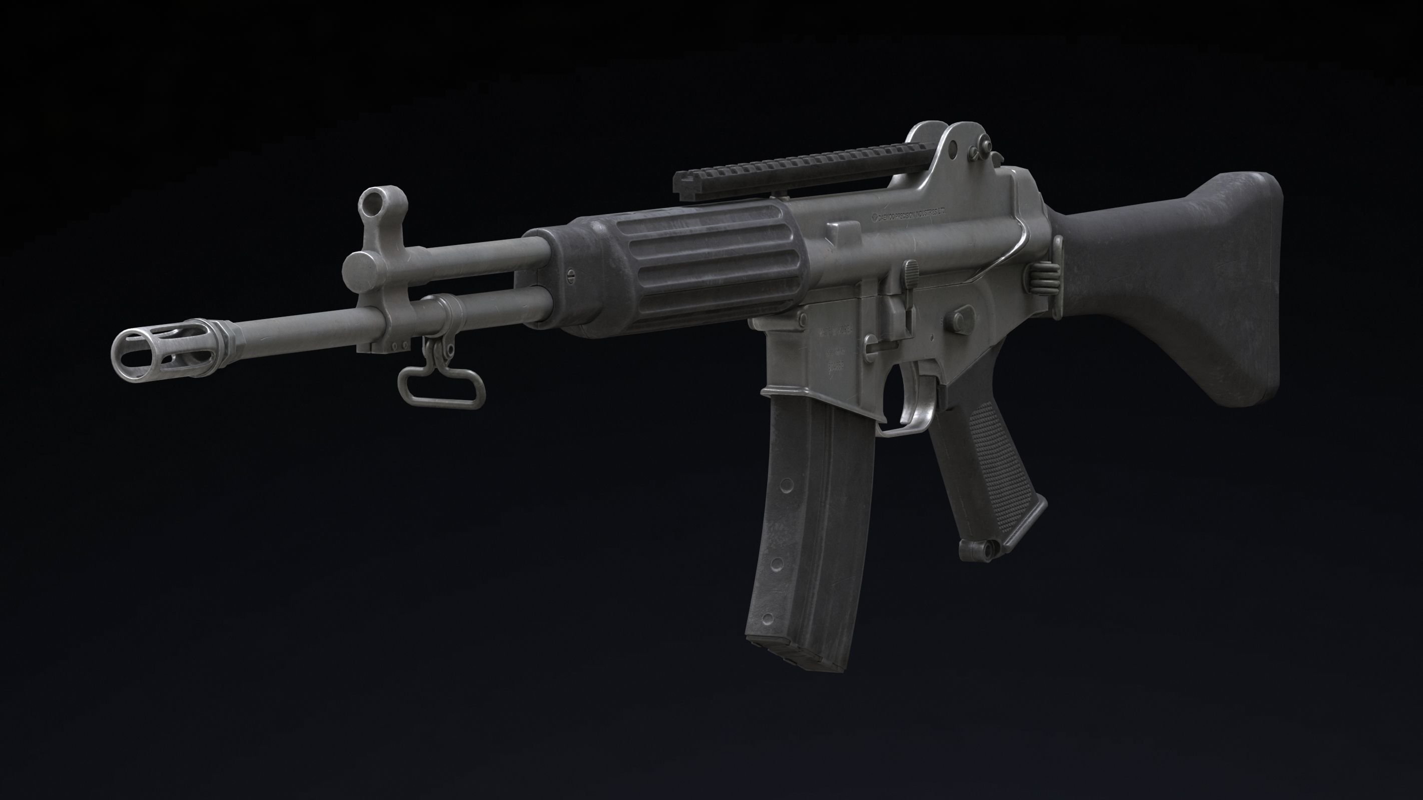 Daewoo Precision Industries K2 Low Poly Low-poly 3D model_3