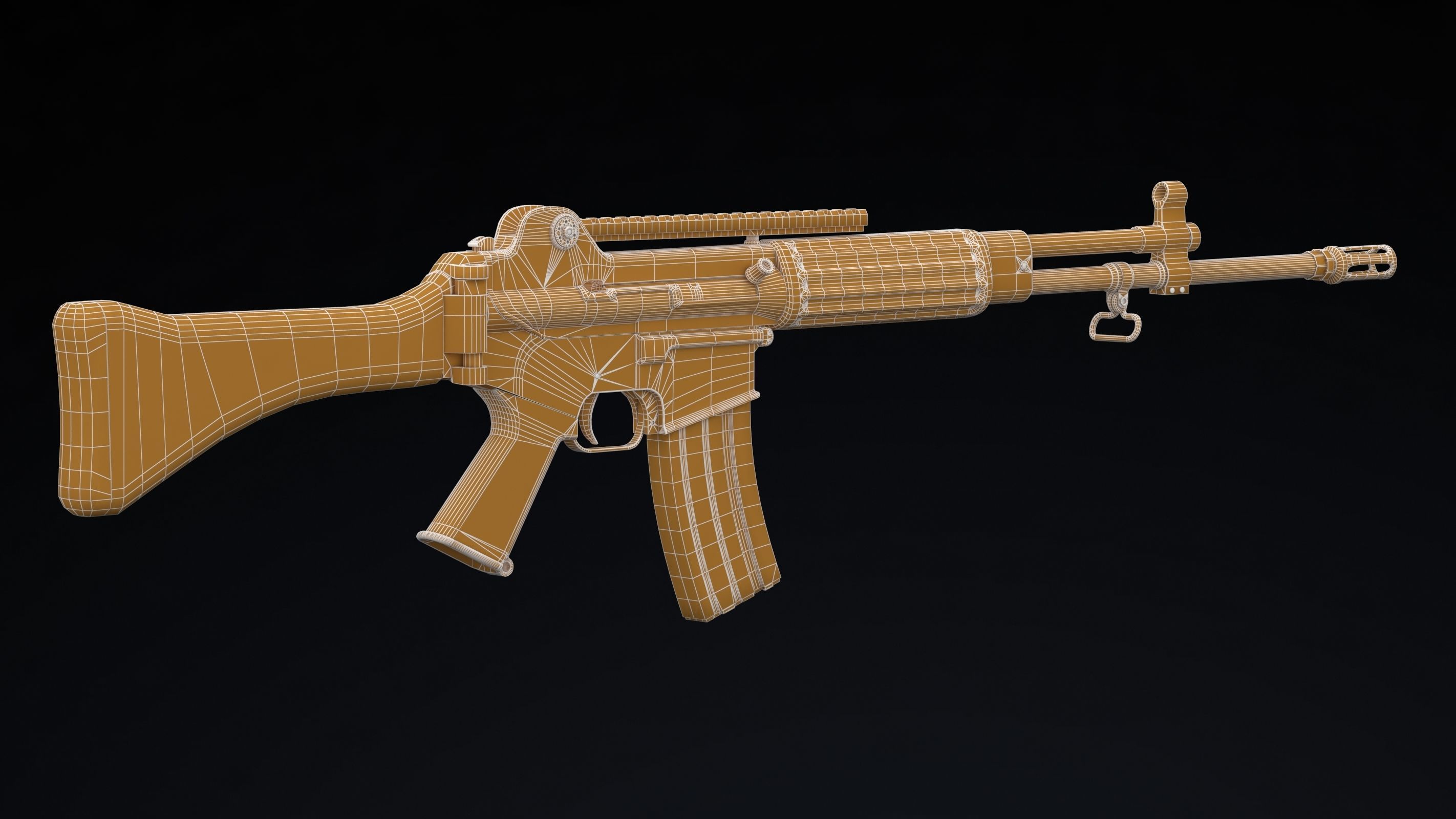 Daewoo Precision Industries K2 Low Poly Low-poly 3D model_15