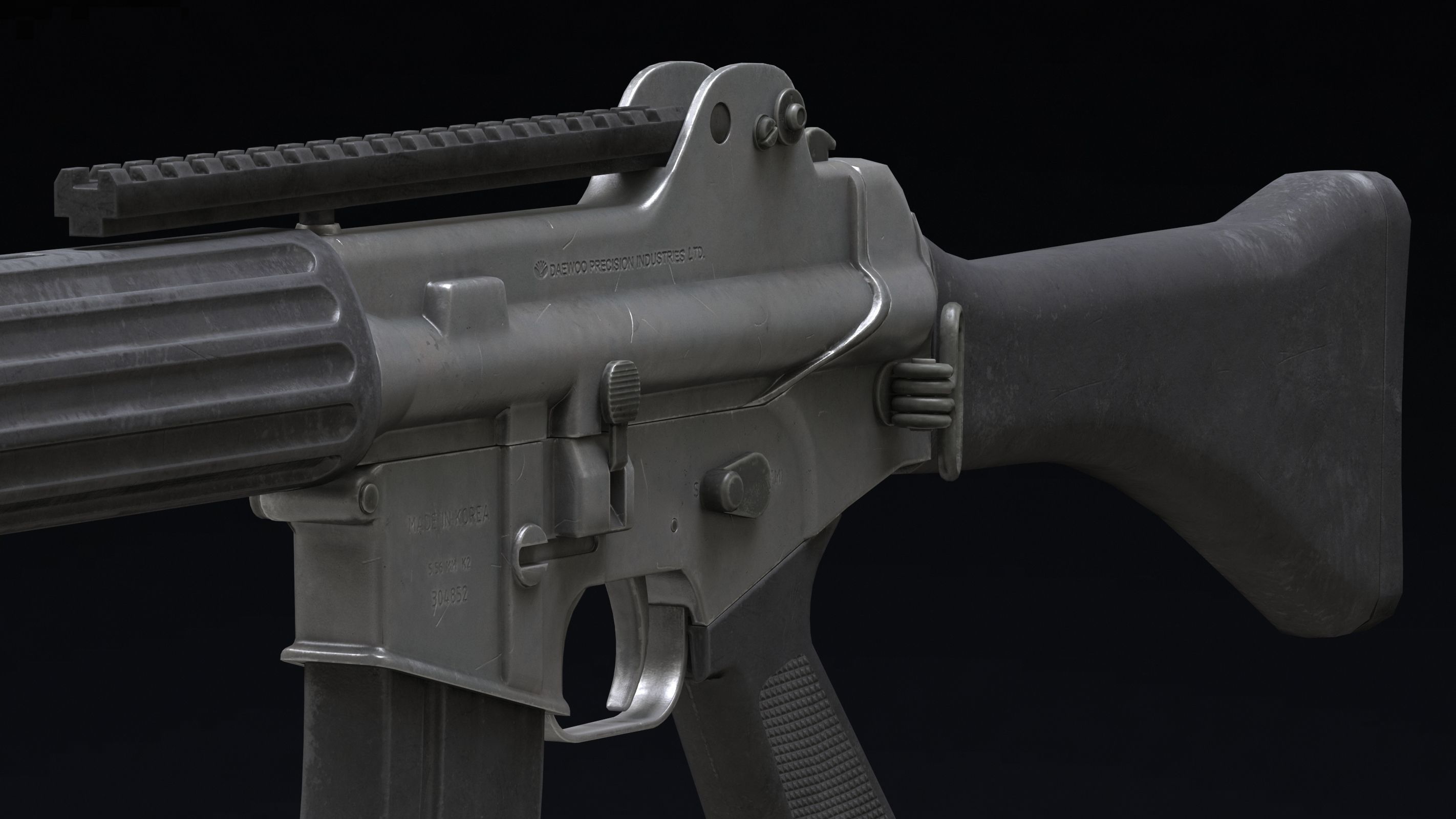 Daewoo Precision Industries K2 Low Poly Low-poly 3D model_8