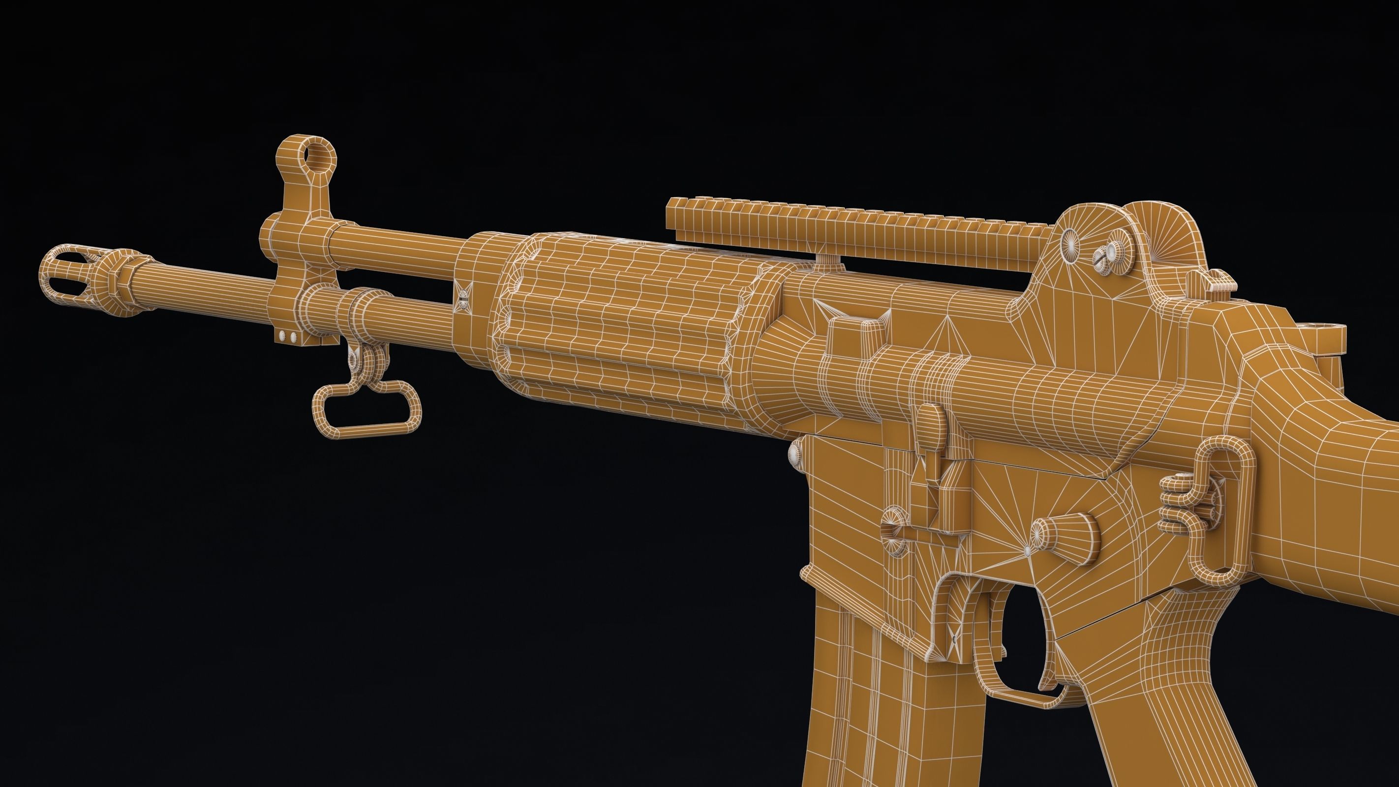 Daewoo Precision Industries K2 Low Poly Low-poly 3D model_21