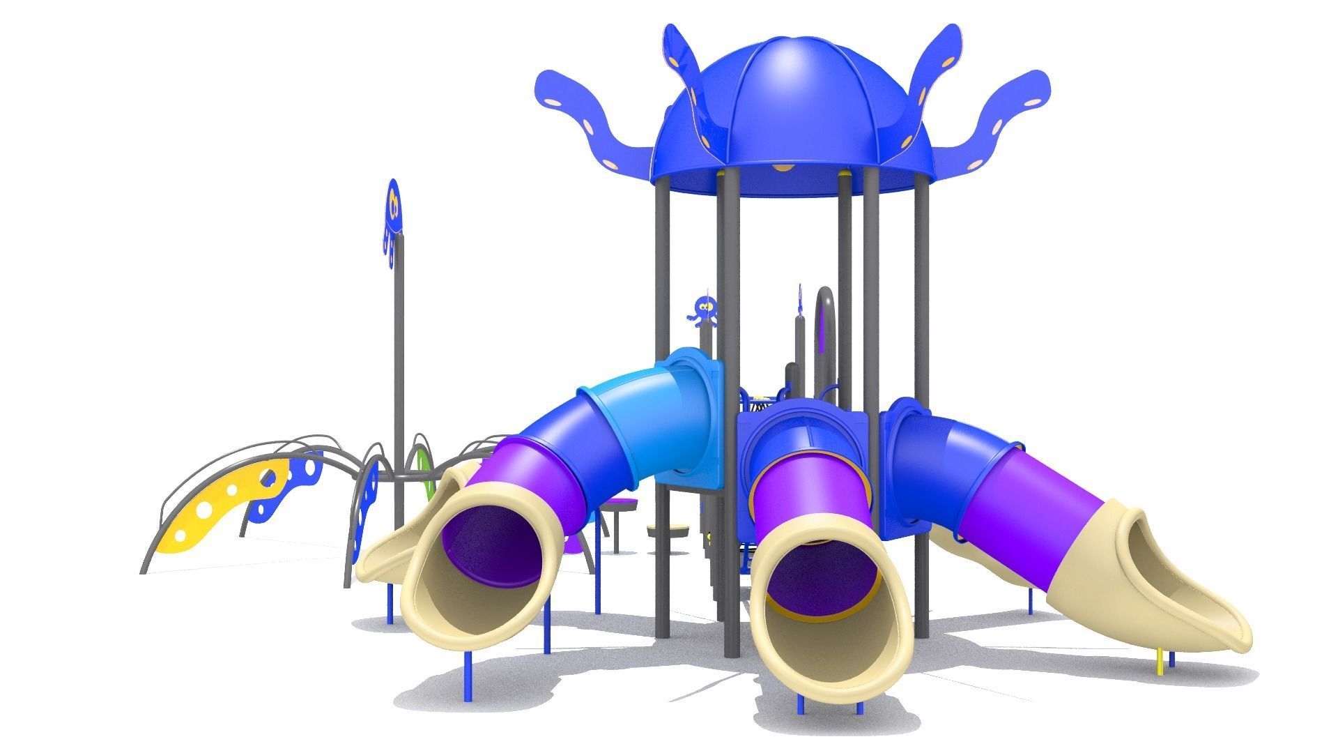 Octopus Playground Low-poly 3D model_3