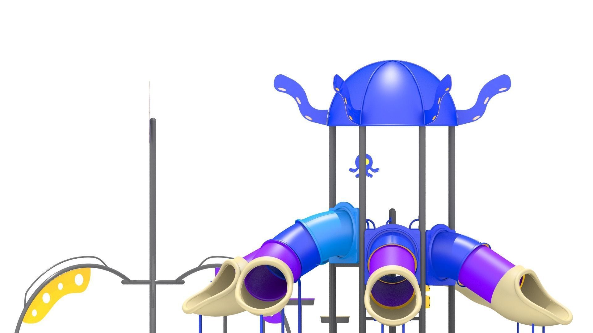 Octopus Playground Low-poly 3D model_7