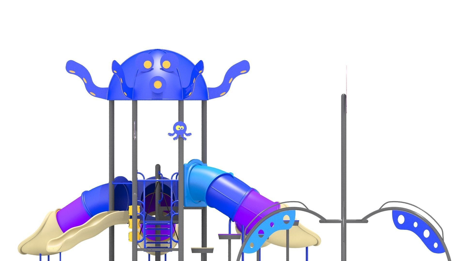 Octopus Playground Low-poly 3D model_5