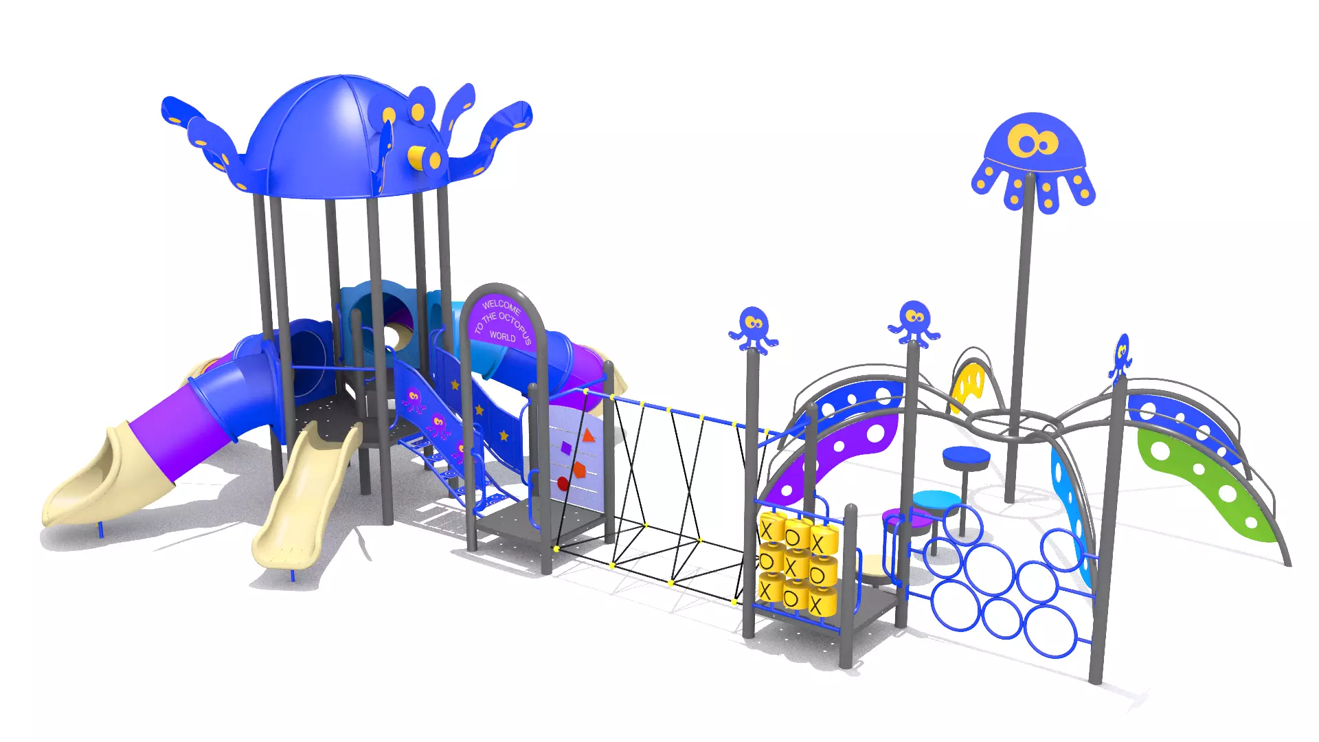 Octopus Playground Low-poly 3D model_0