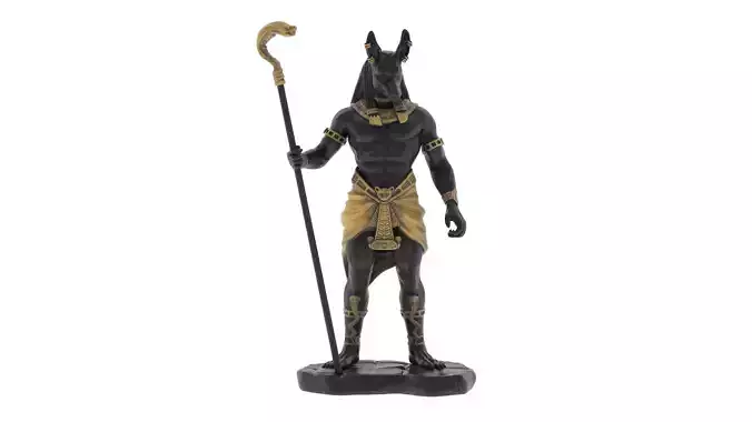 Jackal God of the Egyptian Low-poly 3D model