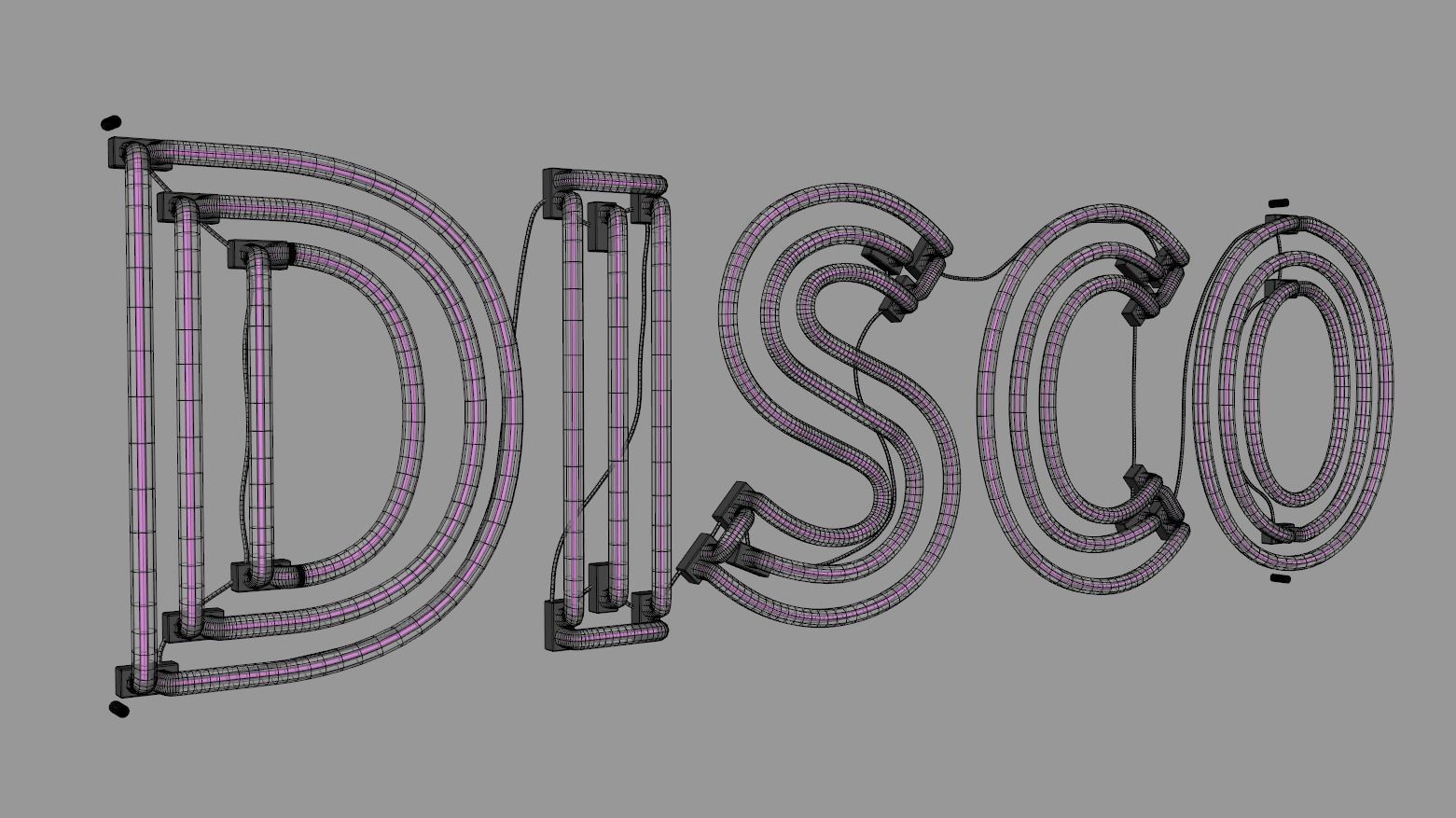 Disco - Neon Sign 3D model_8
