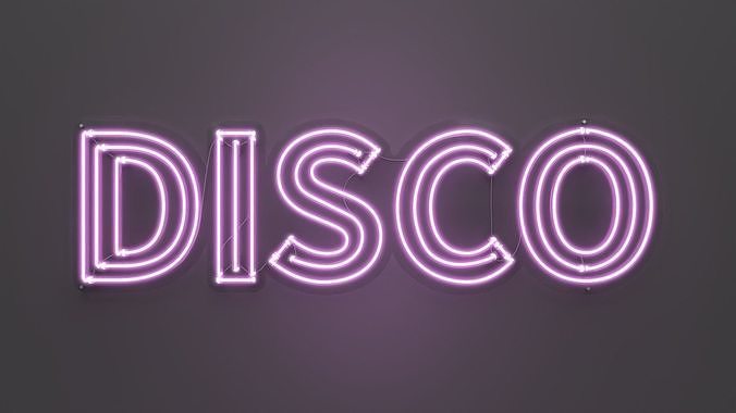 Disco - Neon Sign 3D model