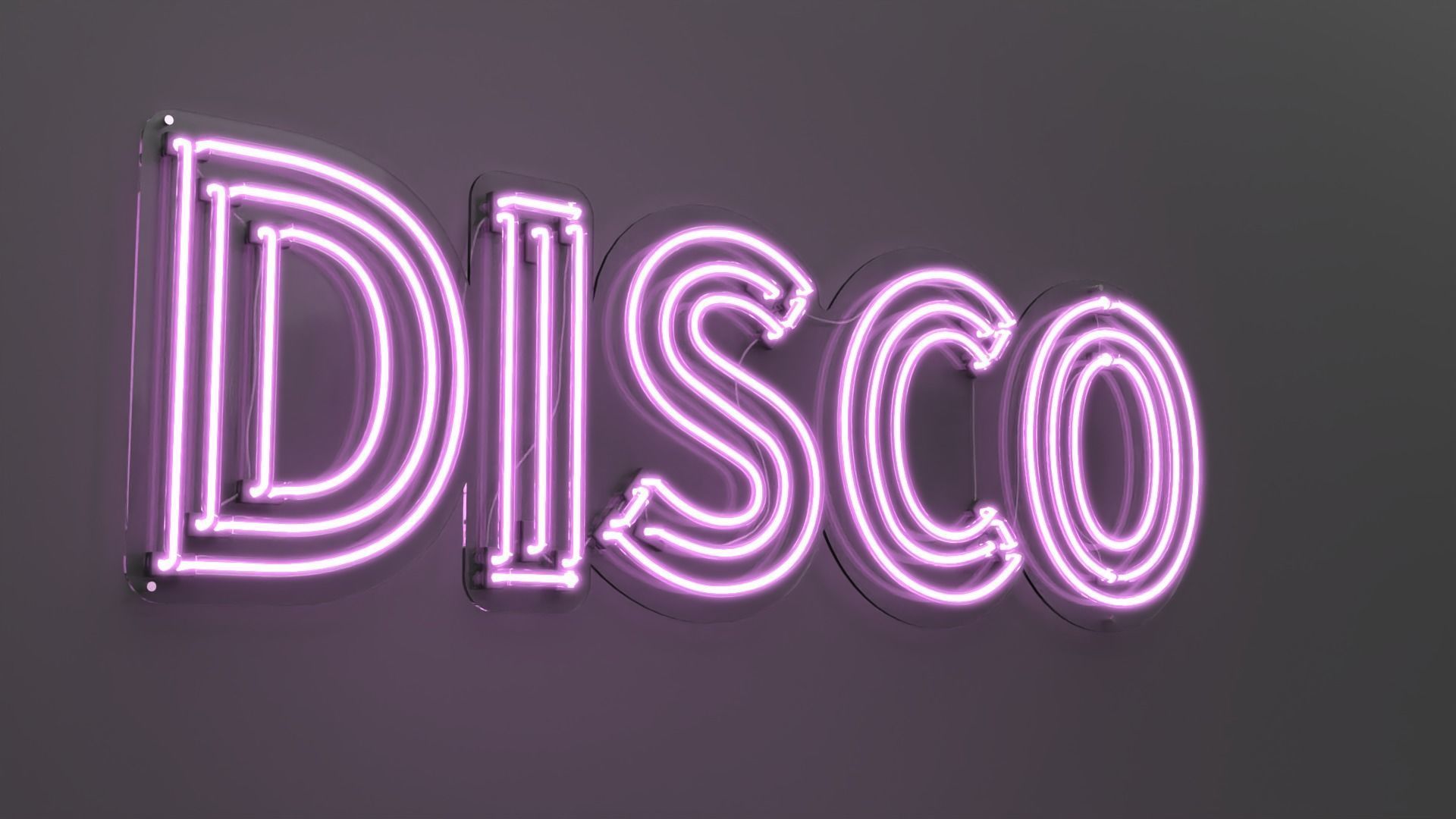 Disco - Neon Sign 3D model_2