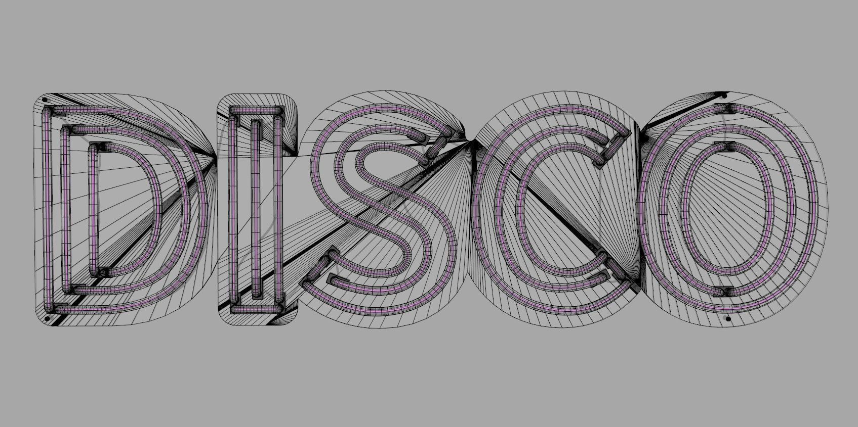Disco - Neon Sign 3D model_6