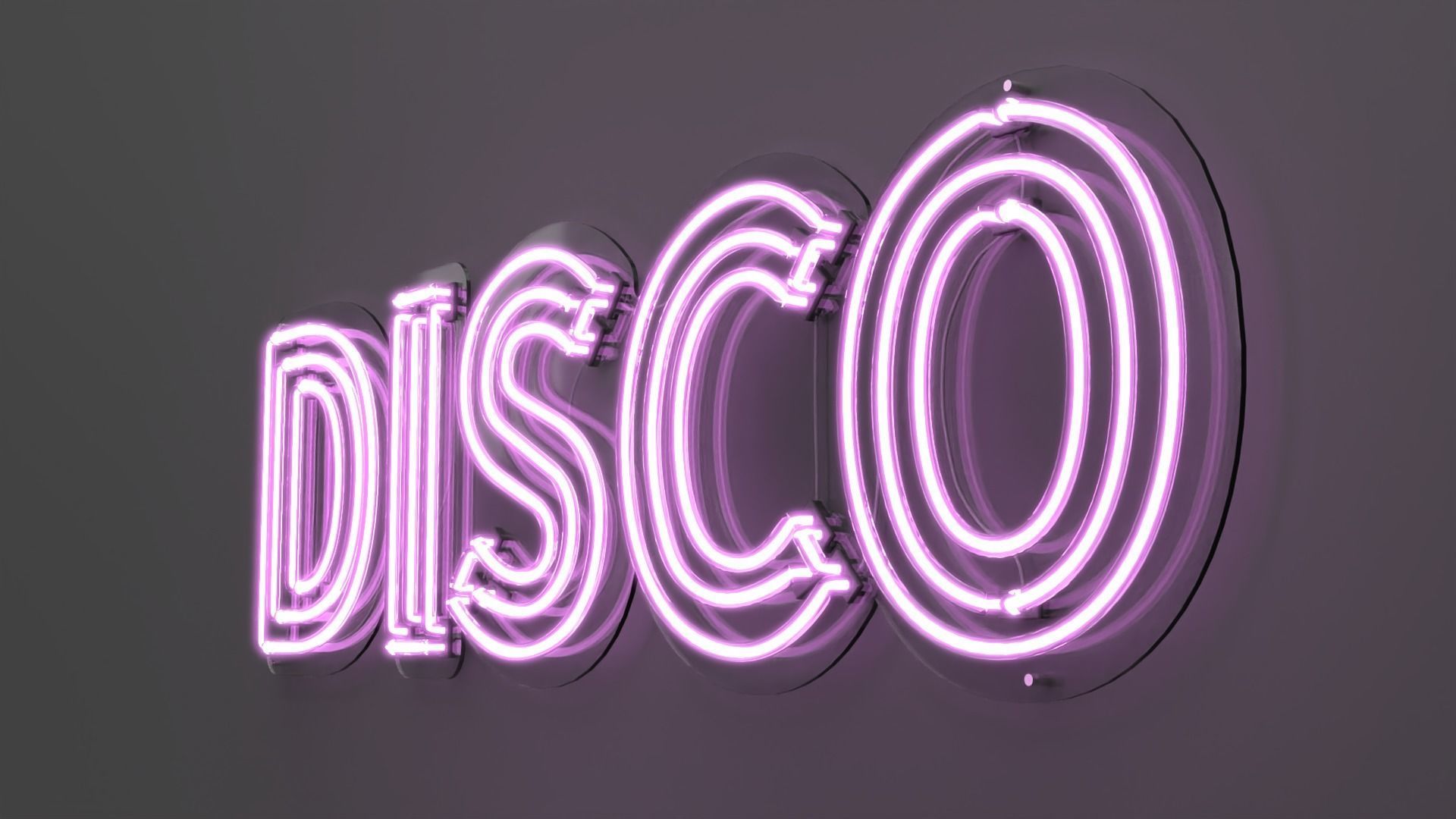 Disco - Neon Sign 3D model_3