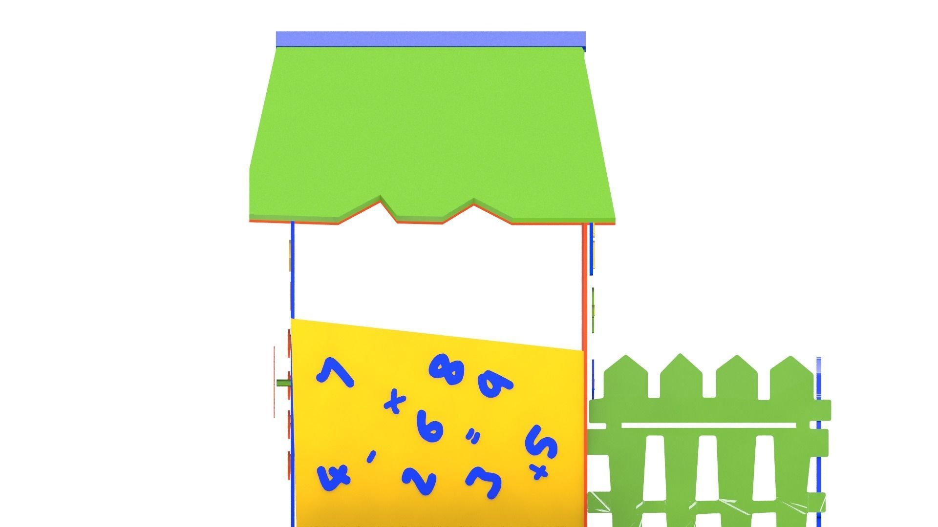 Playhouse Playground Low-poly 3D model_7