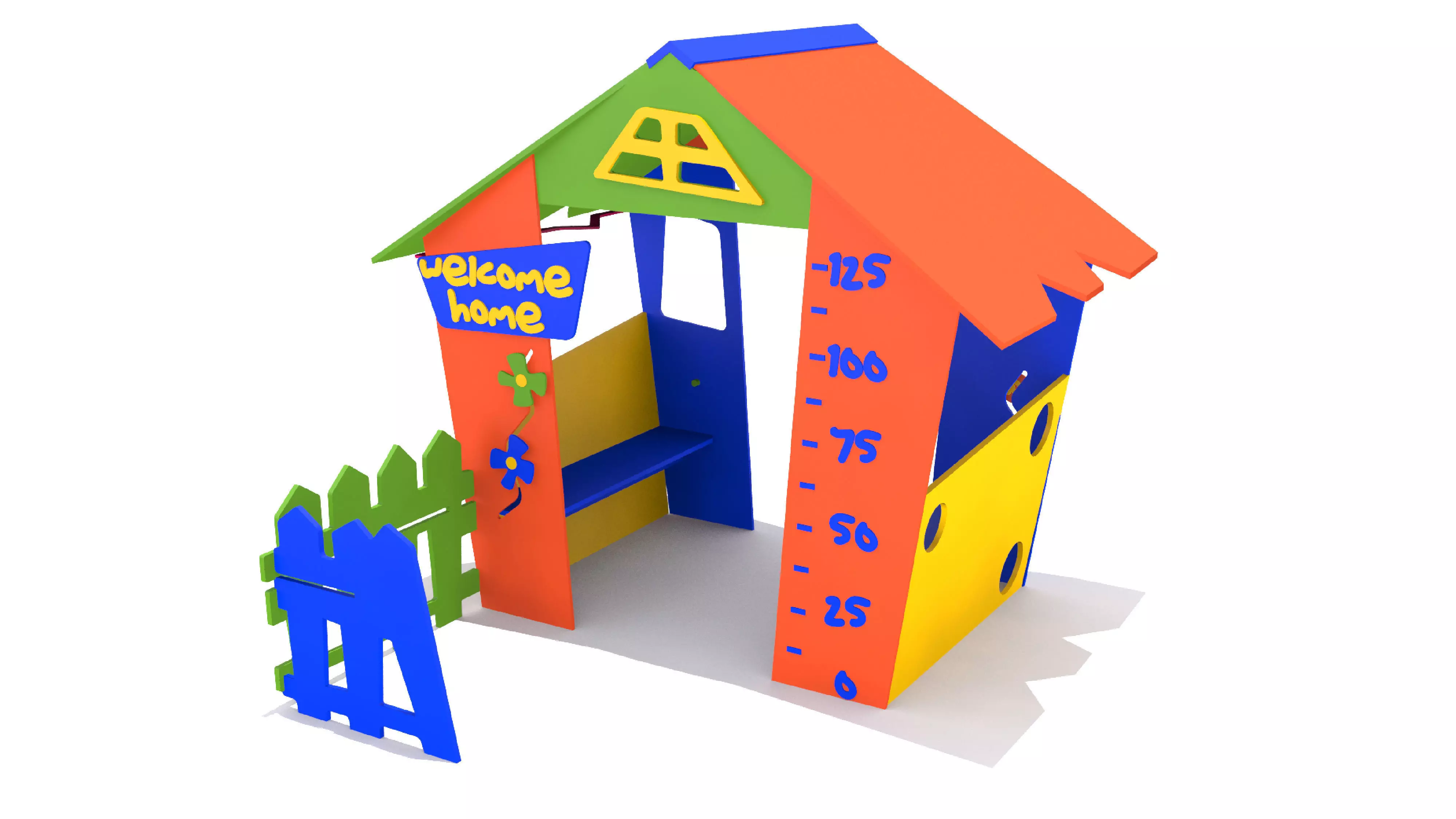 Playhouse Playground Low-poly 3D model_0