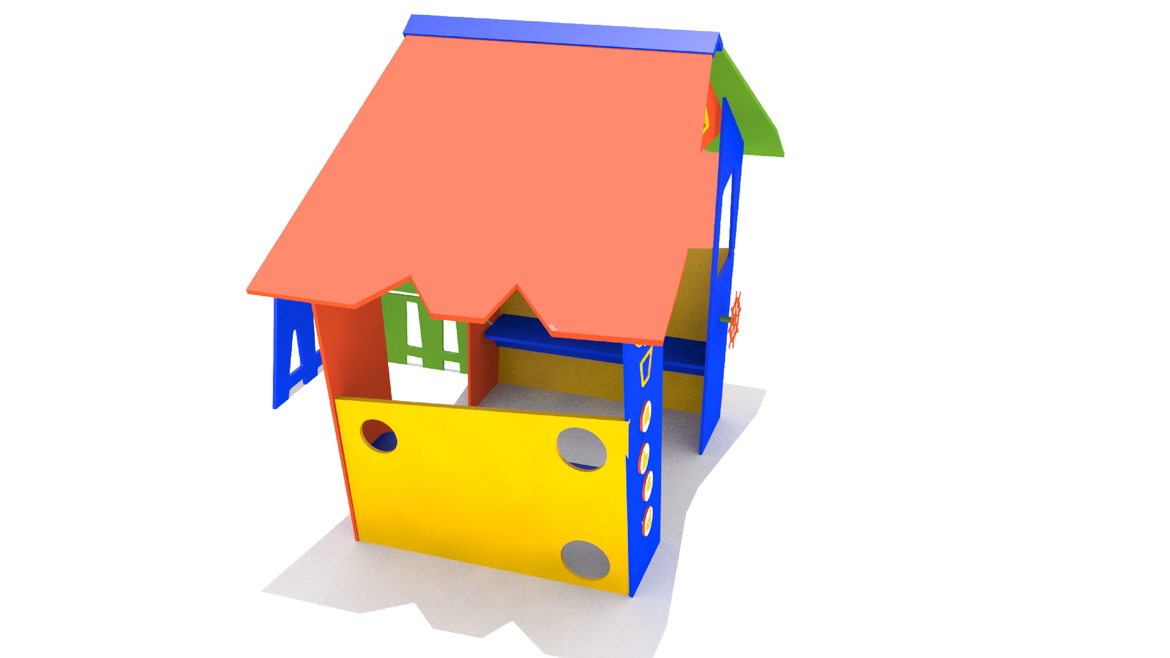Playhouse Playground Low-poly 3D model_4
