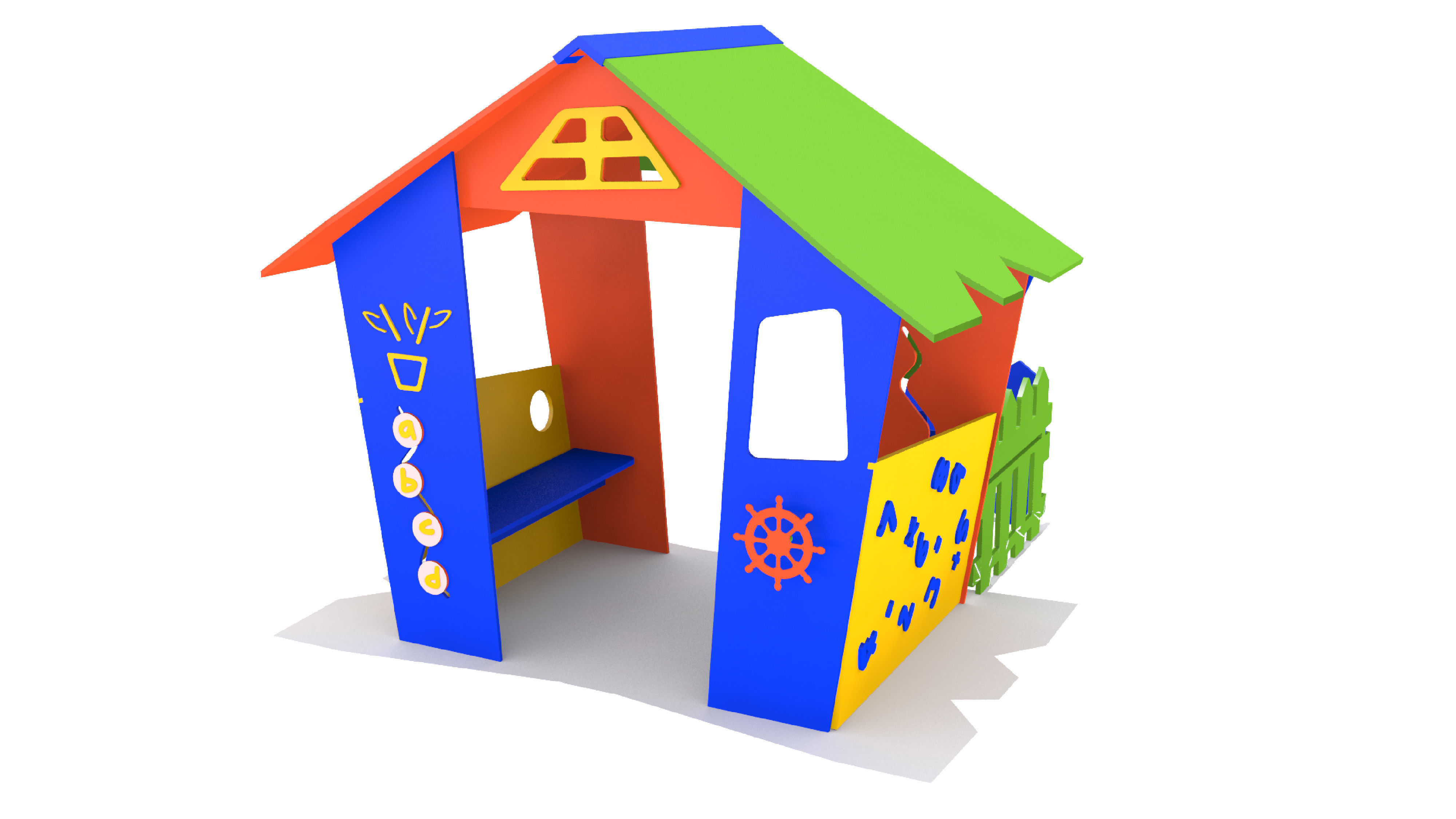 Playhouse Playground Low-poly 3D model_3