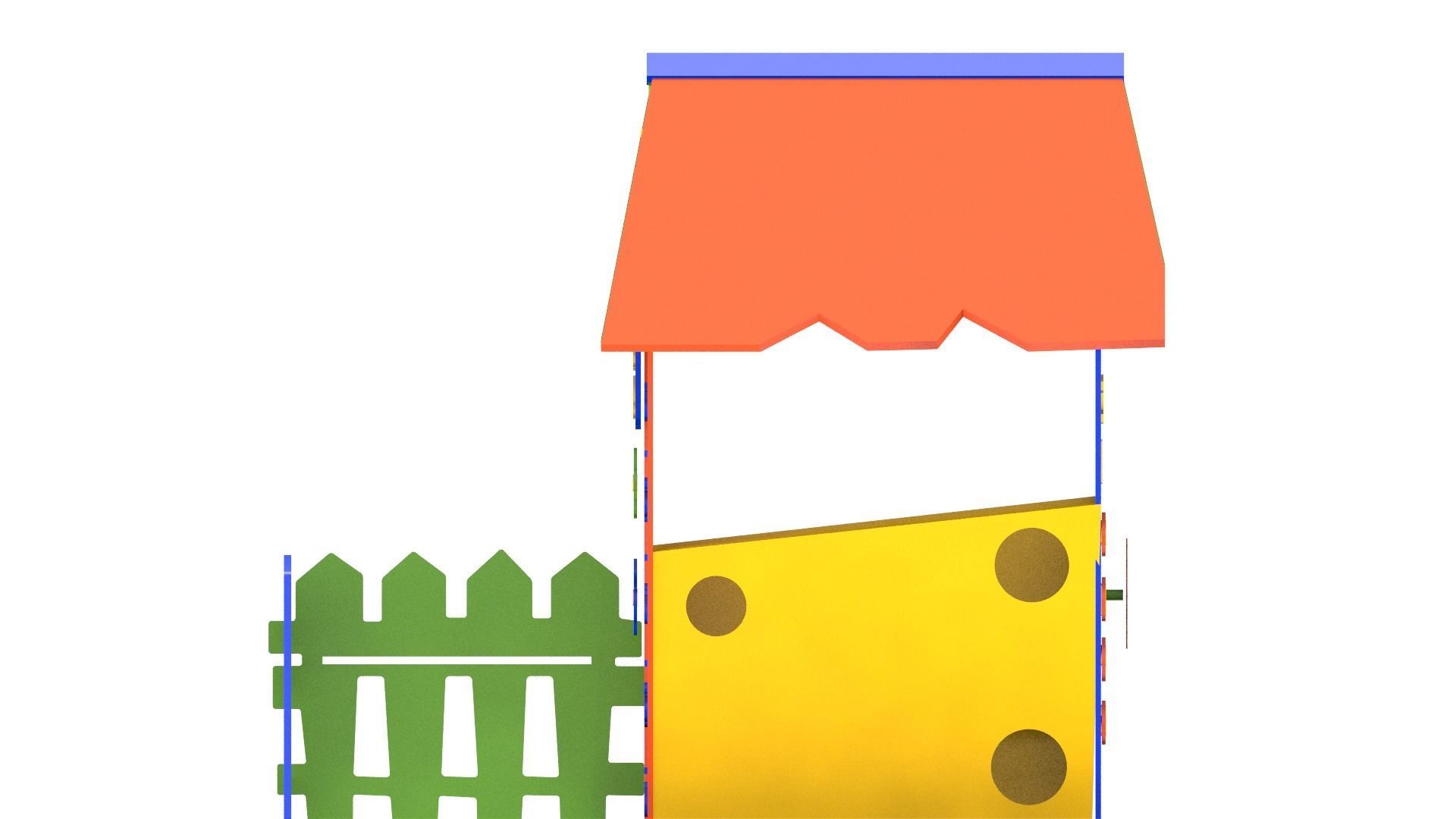Playhouse Playground Low-poly 3D model_1