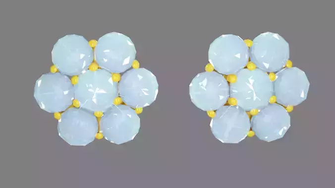 Ear Rings Free low-poly 3D model