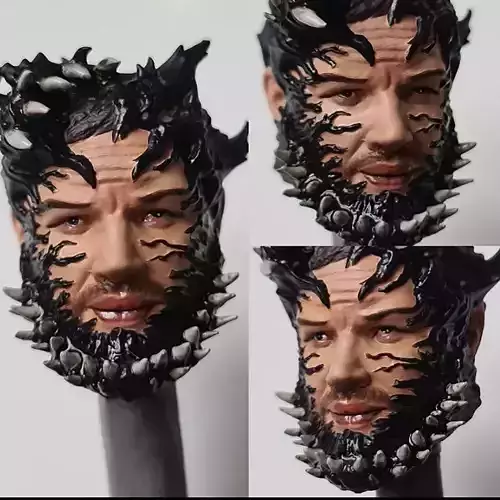 Venom Tom Hardy Head Sculpt for Custom Action Figures 3D print model