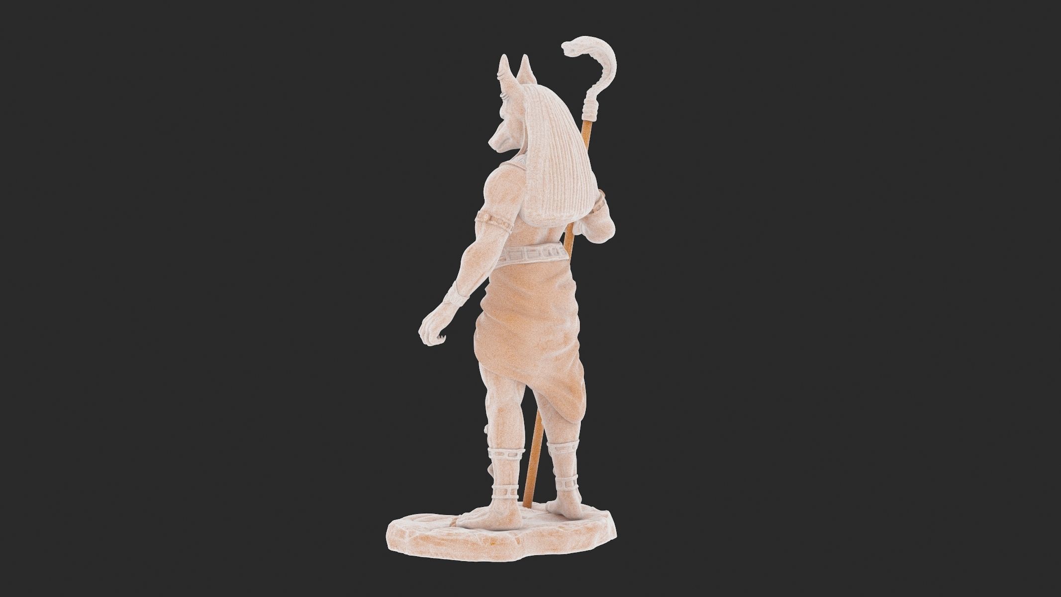 Jackal God of the Egyptian - 3D Printable 3D print model_14