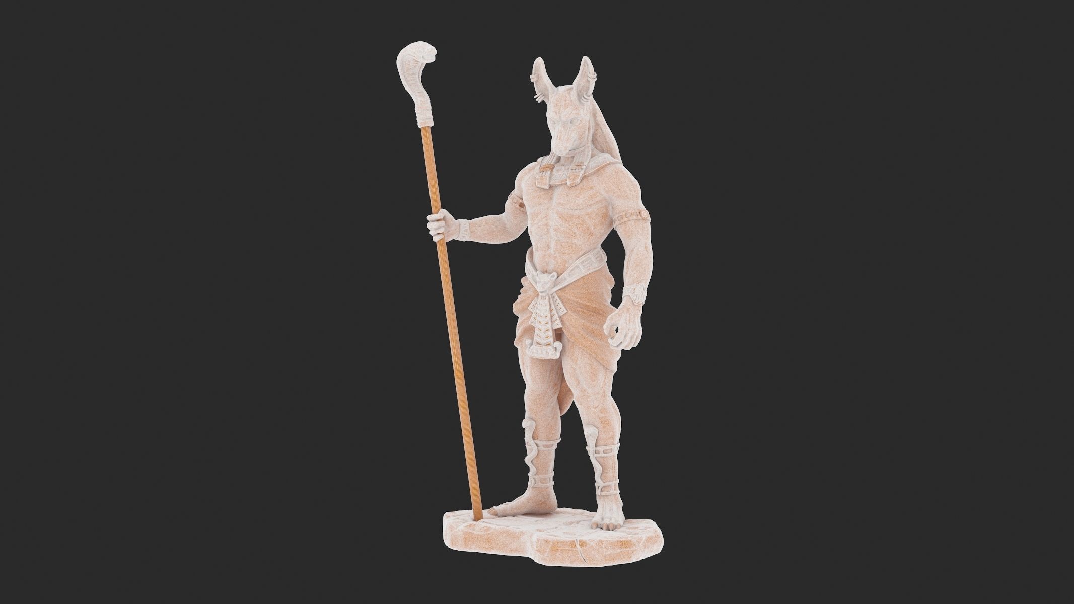 Jackal God of the Egyptian - 3D Printable 3D print model_15