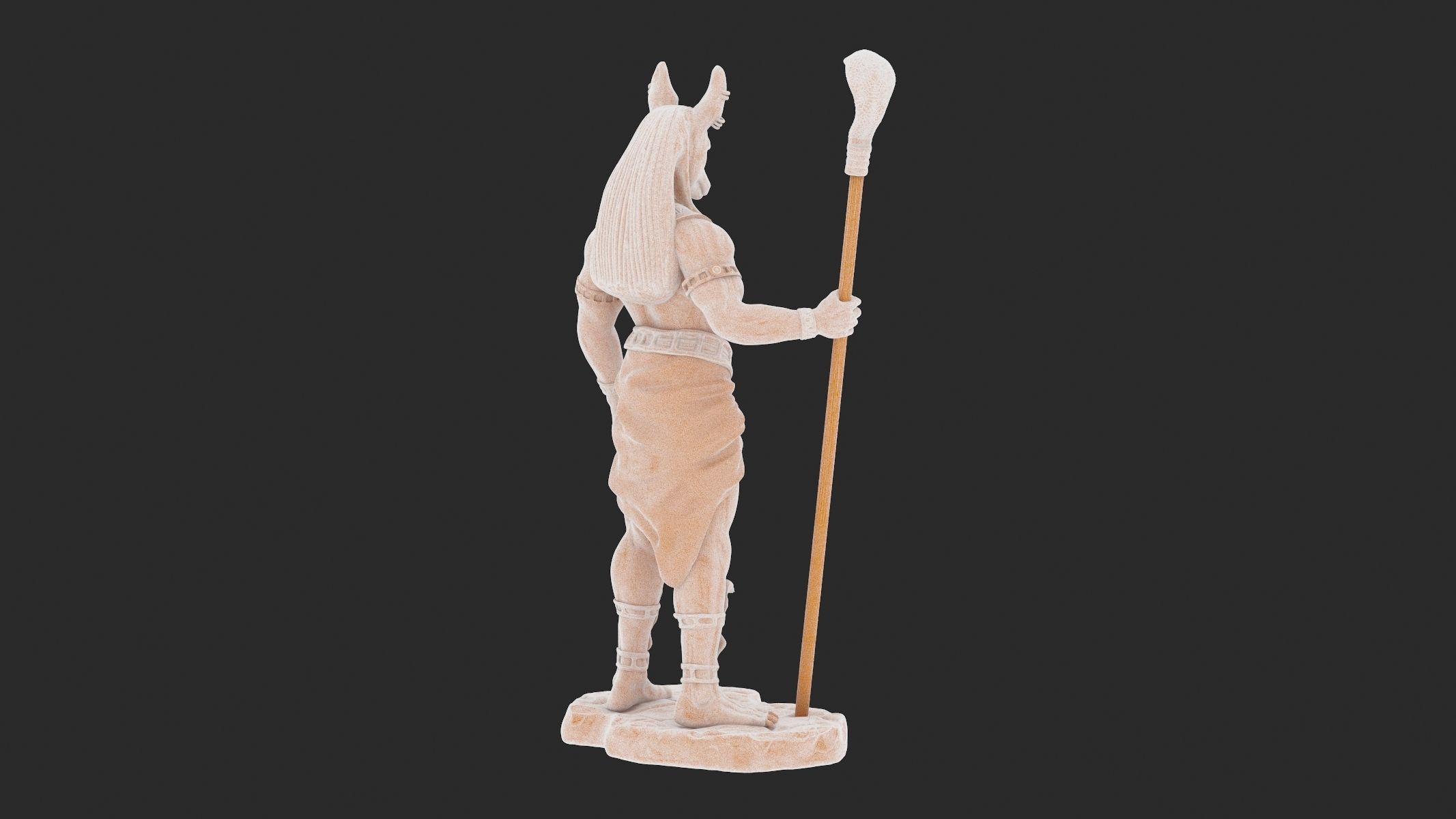 Jackal God of the Egyptian - 3D Printable 3D print model_13