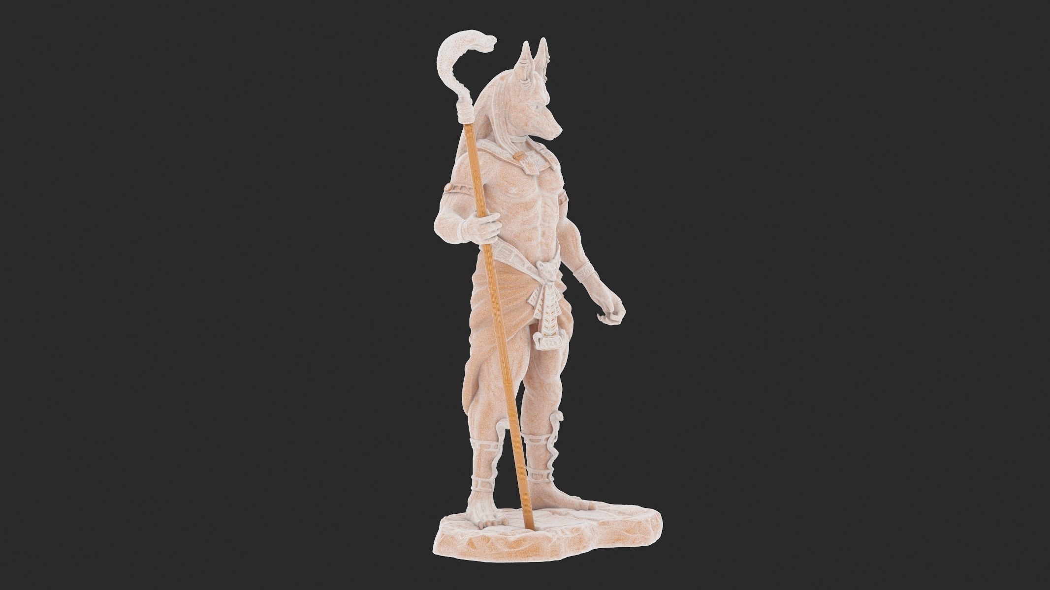 Jackal God of the Egyptian - 3D Printable 3D print model_12