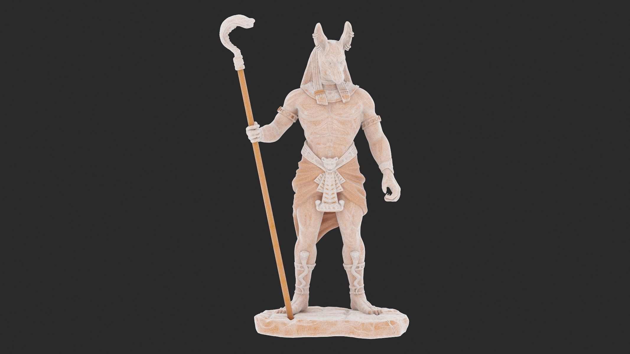 Jackal God of the Egyptian - 3D Printable 3D print model_11