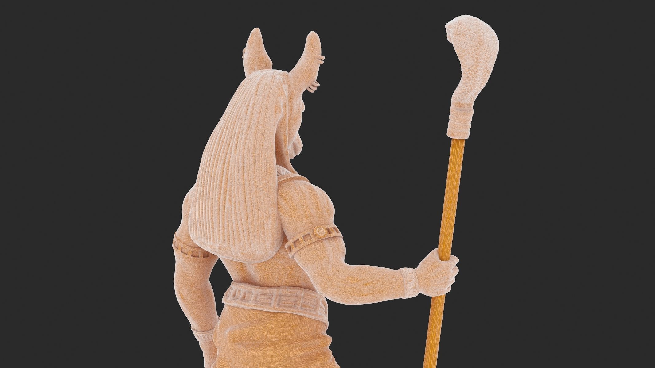 Jackal God of the Egyptian - 3D Printable 3D print model_18