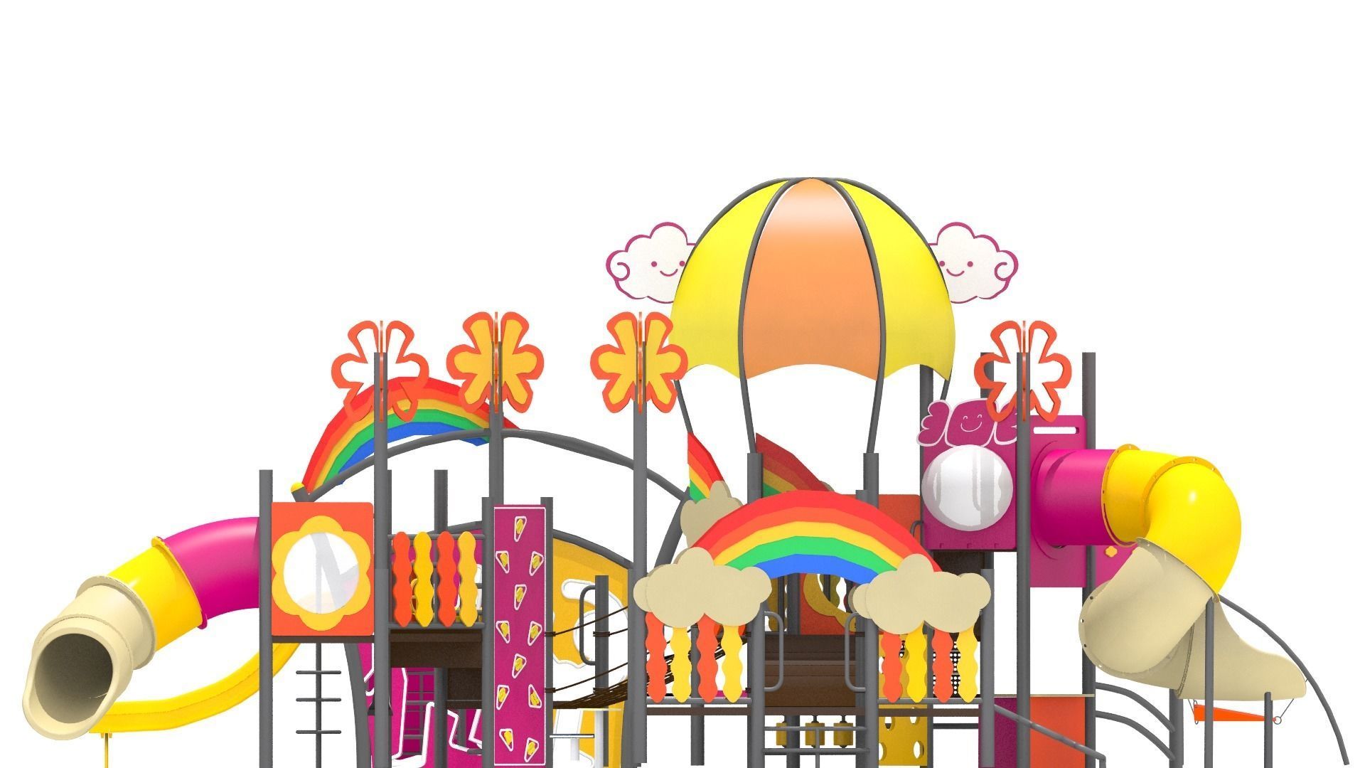 Rainbow Playground Low-poly 3D model_8