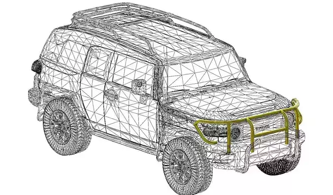 DIY Toyota FJ Cruiser front headlights Guard armor drawings  DFM
