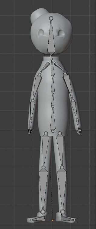 creepy character with skeleton 3D model_3