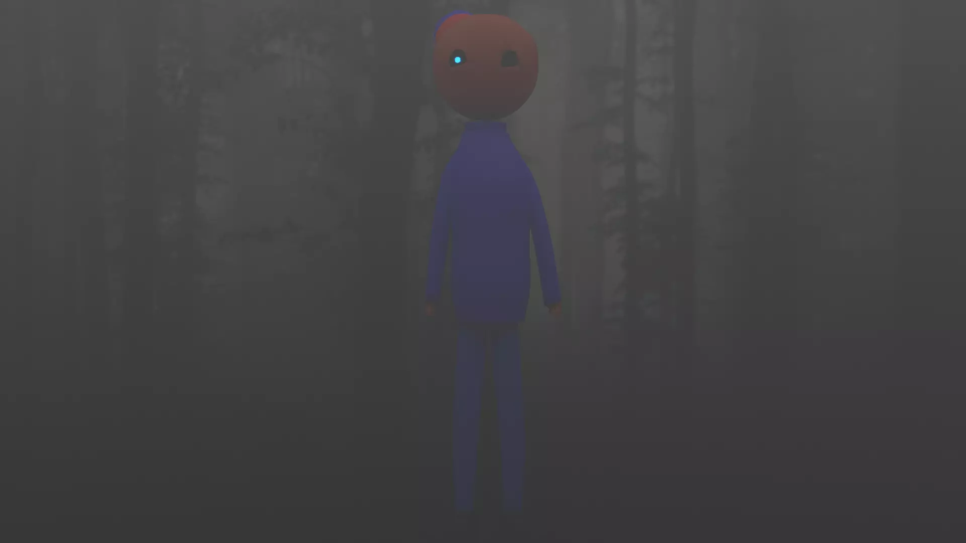 creepy character with skeleton 3D model_0