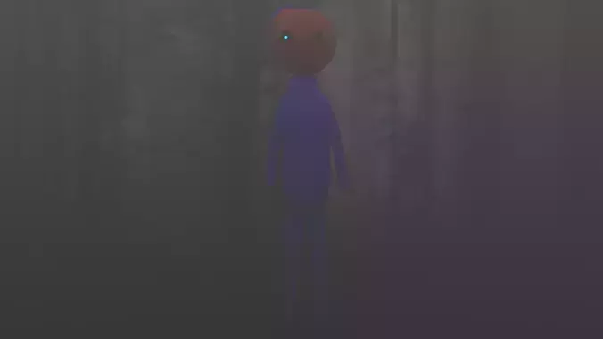 creepy character with skeleton