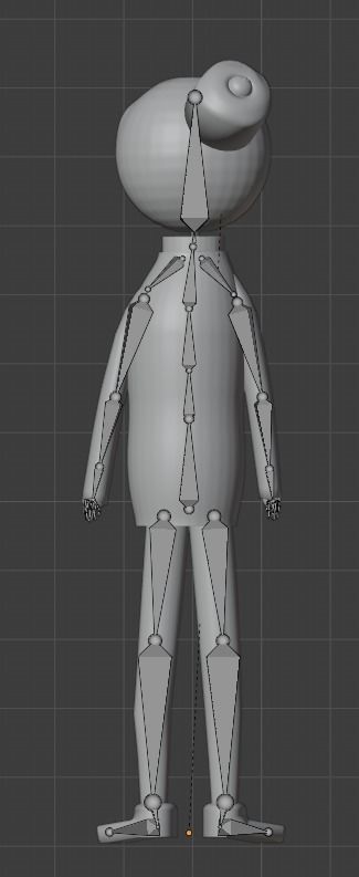 creepy character with skeleton 3D model_5