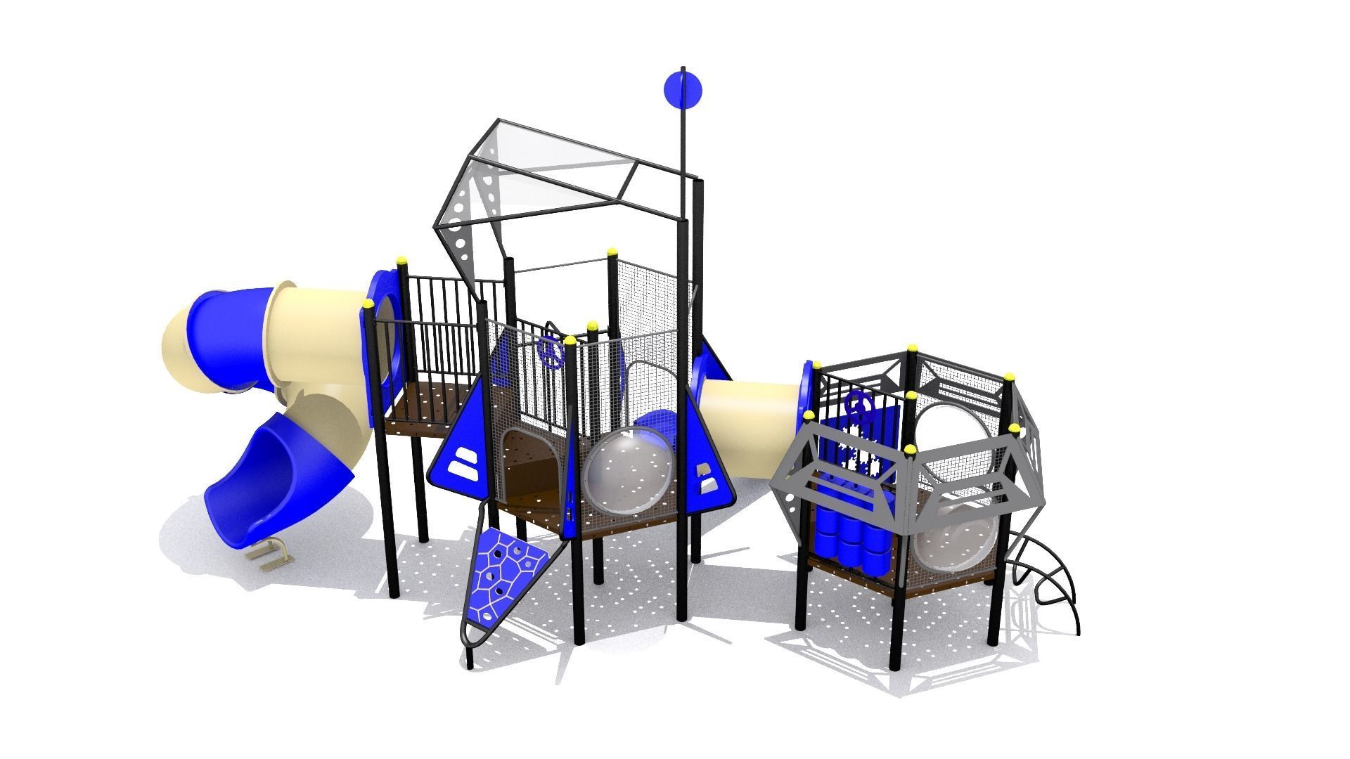 Ufo Playground Low-poly 3D model_3