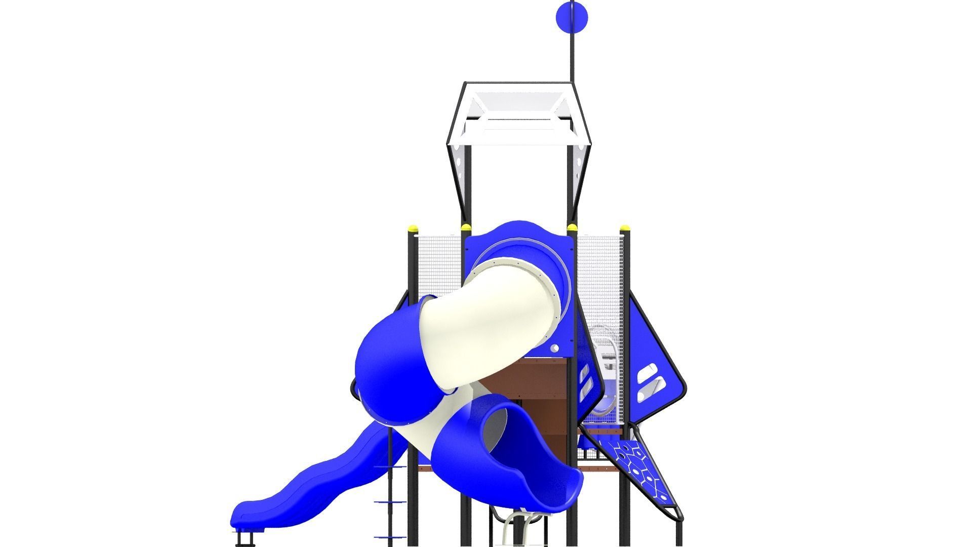 Ufo Playground Low-poly 3D model_6