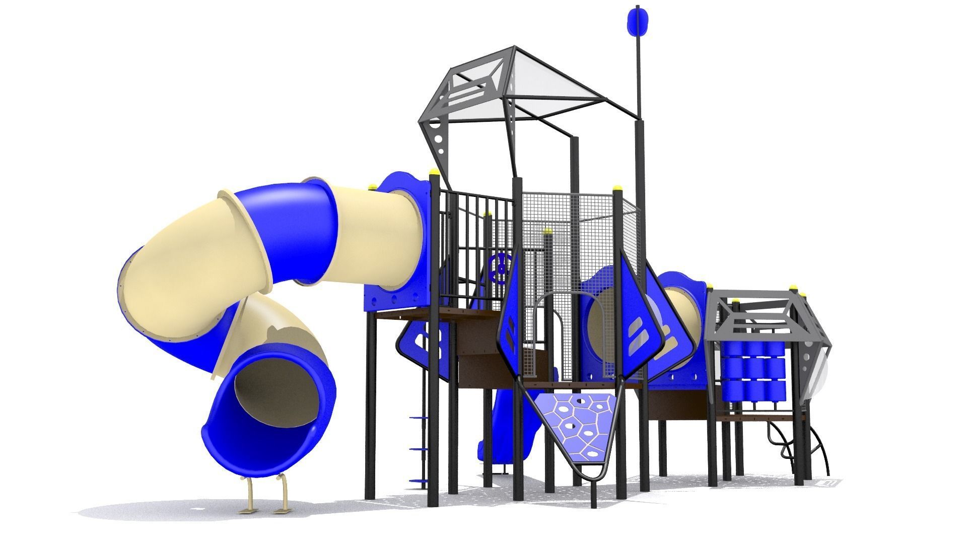 Ufo Playground Low-poly 3D model_1