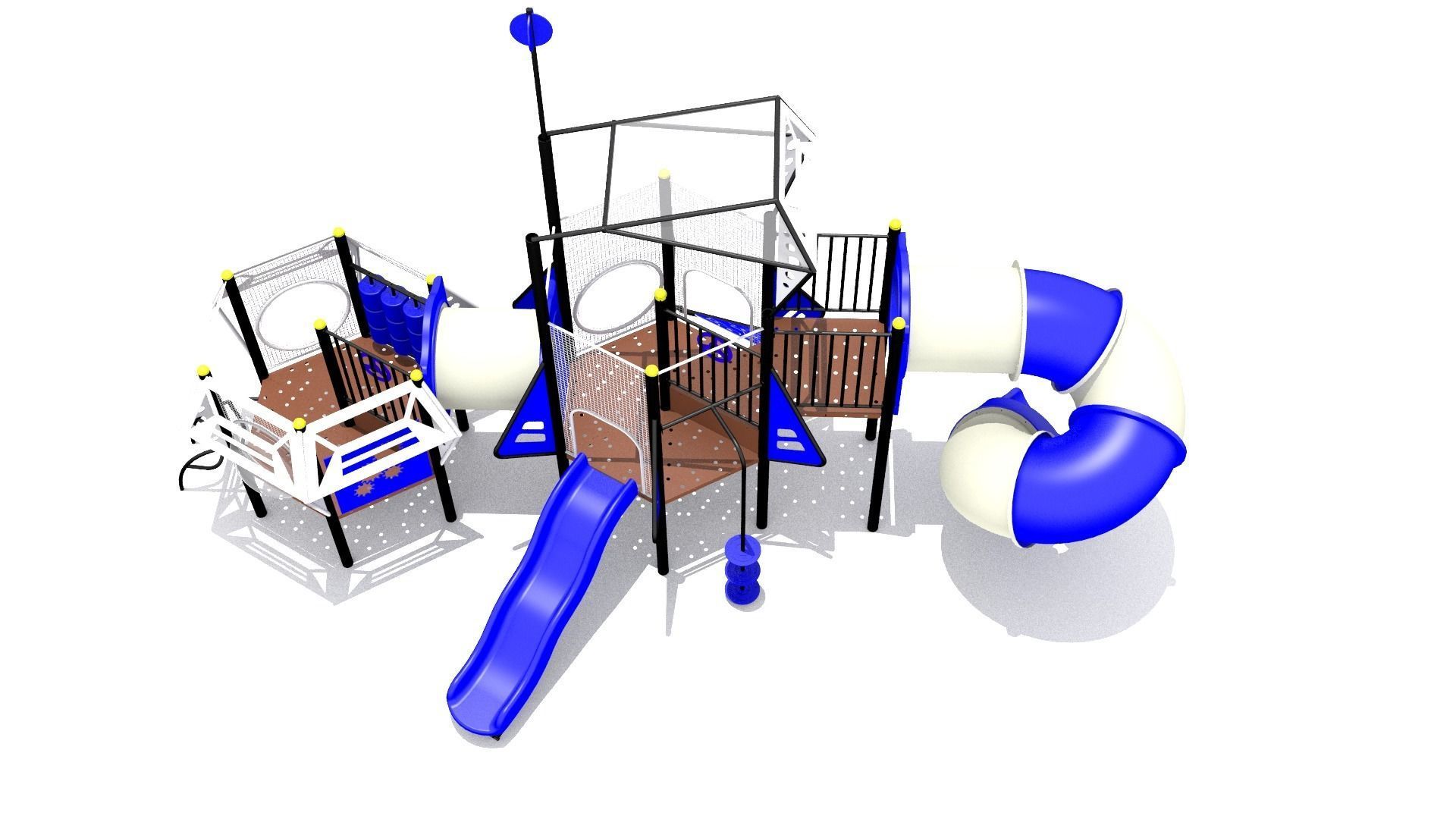 Ufo Playground Low-poly 3D model_7