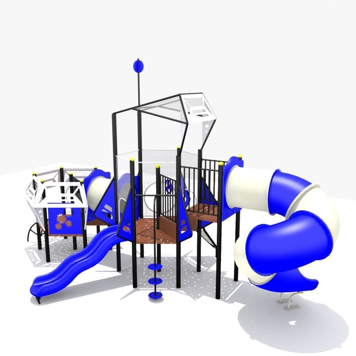 Ufo Playground Low-poly 3D model_11