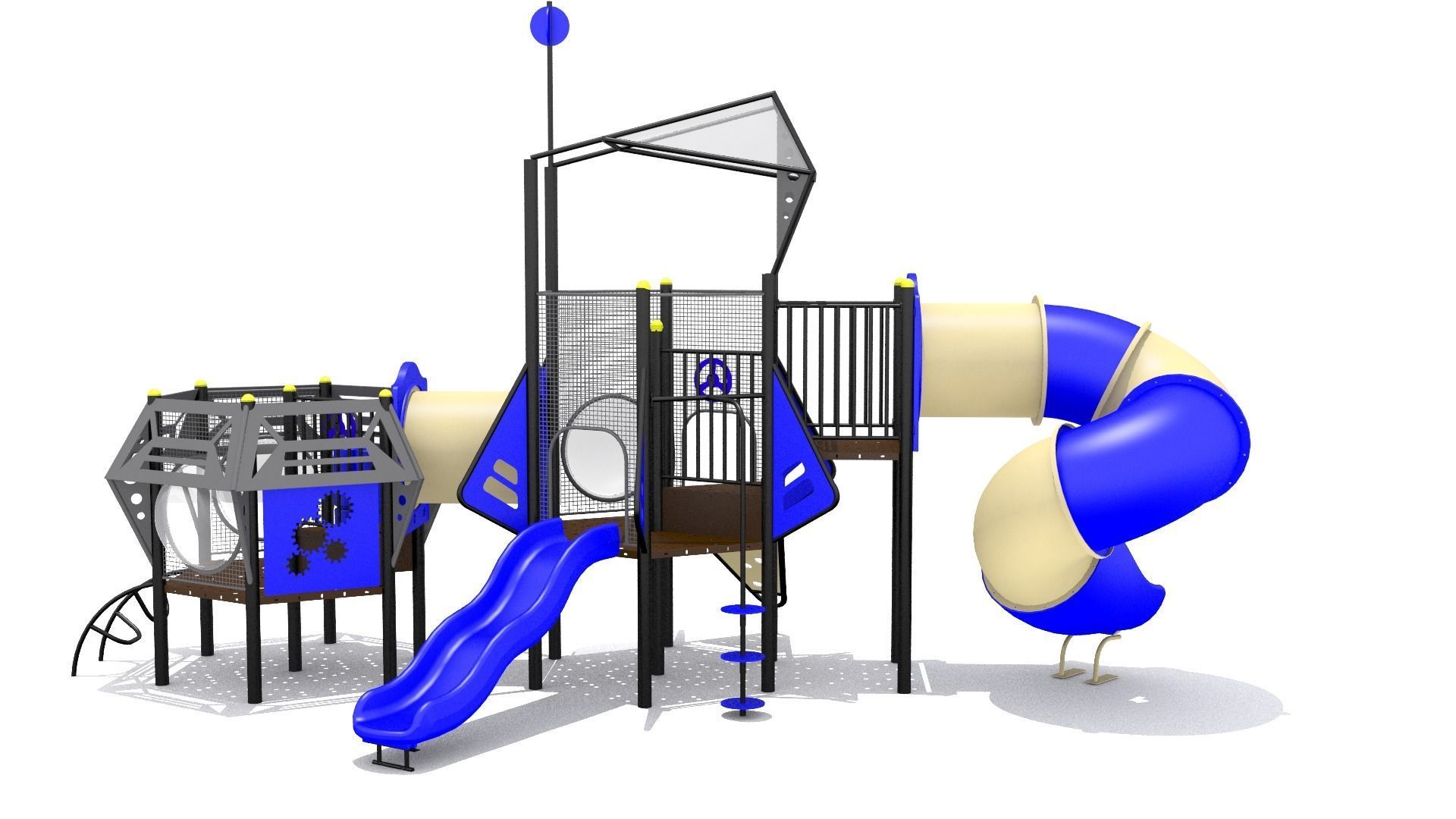 Ufo Playground Low-poly 3D model_2