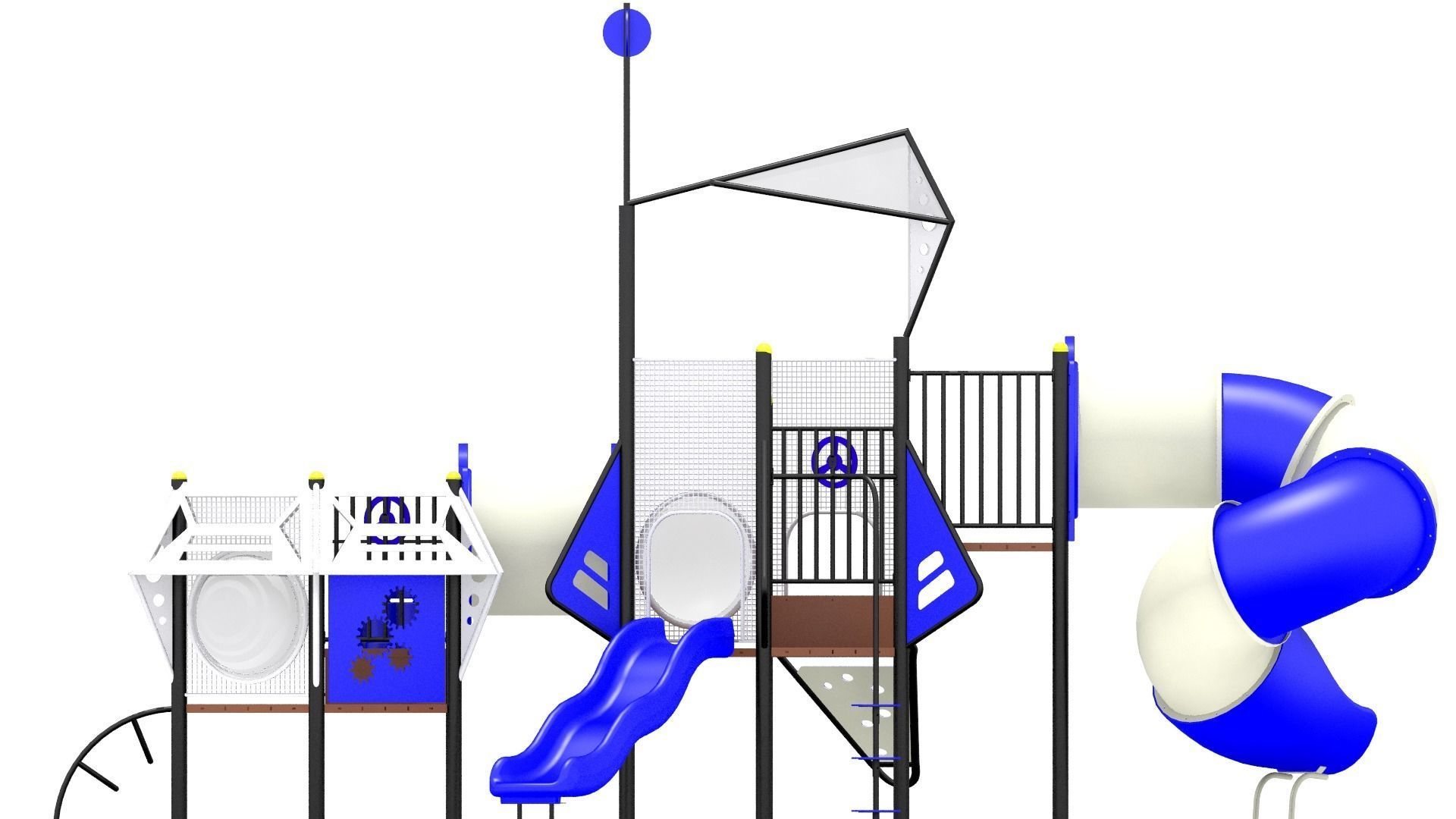 Ufo Playground Low-poly 3D model_8