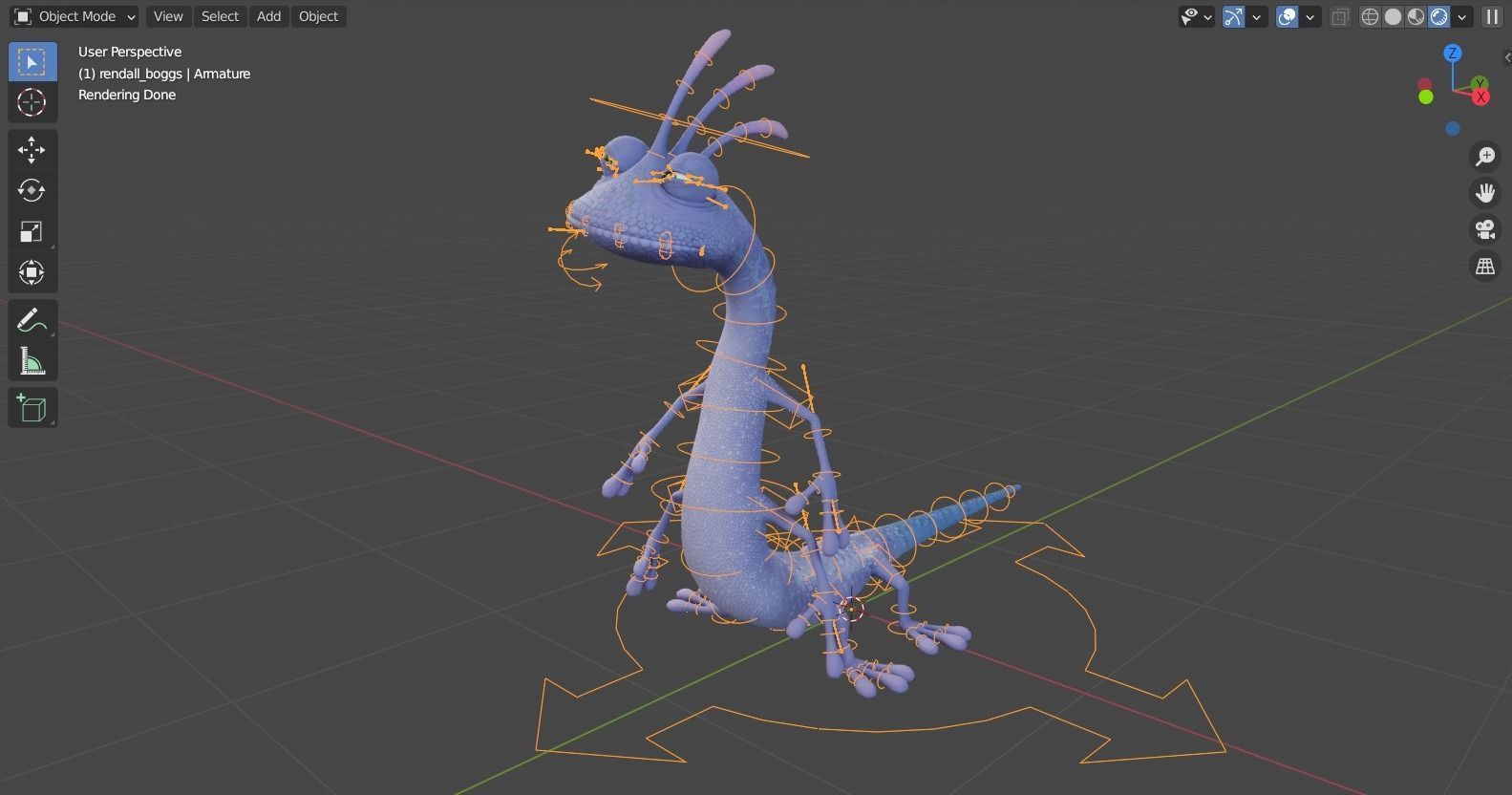 Monster inc - Rendall boggs rigged 3D model_11