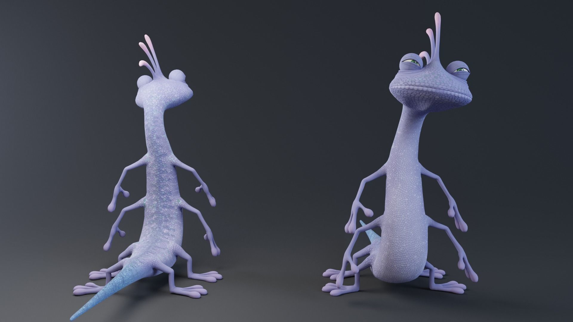 Monster inc - Rendall boggs rigged 3D model_5