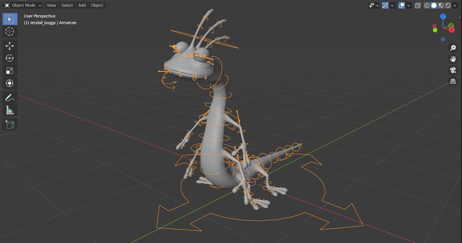 Monster inc - Rendall boggs rigged 3D model_2