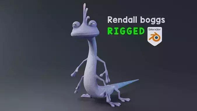 Monster inc - Rendall boggs rigged 3D model