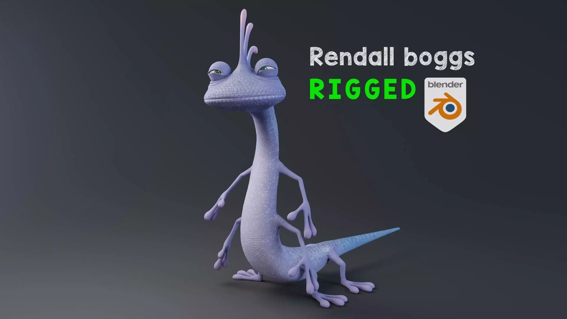 Monster inc - Rendall boggs rigged 3D model_0