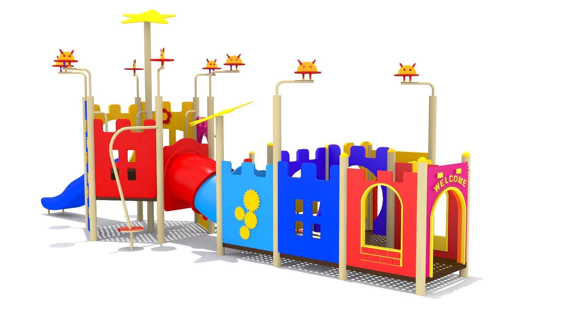 Kids Playground Low-poly 3D model_5