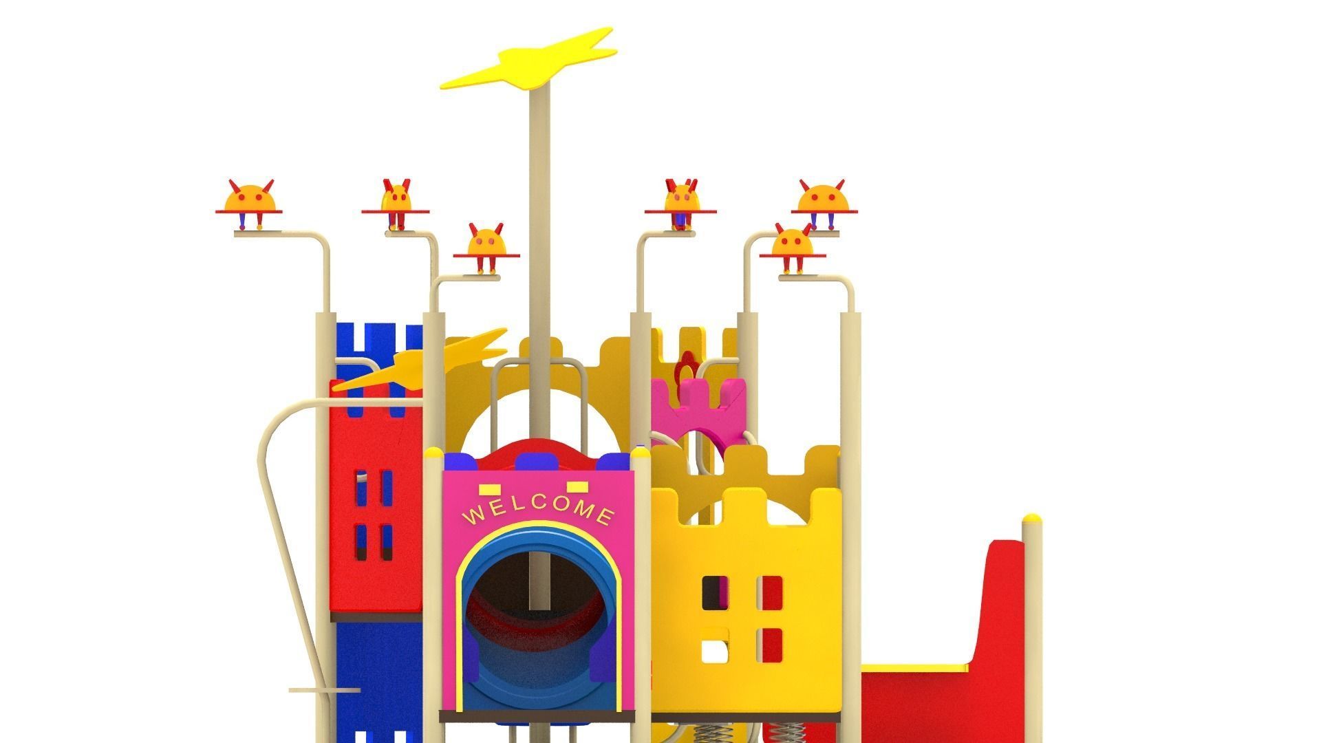 Kids Playground Low-poly 3D model_9