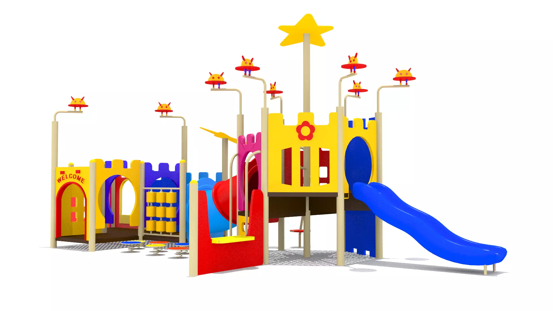Kids Playground Low-poly 3D model_0