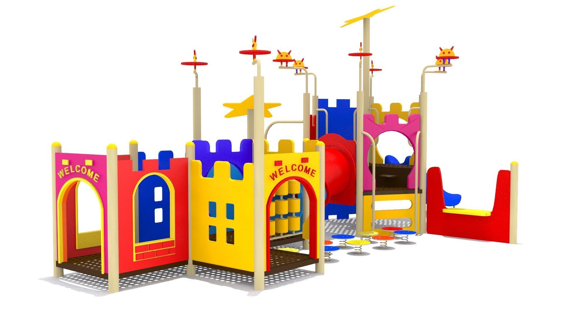 Kids Playground Low-poly 3D model_3